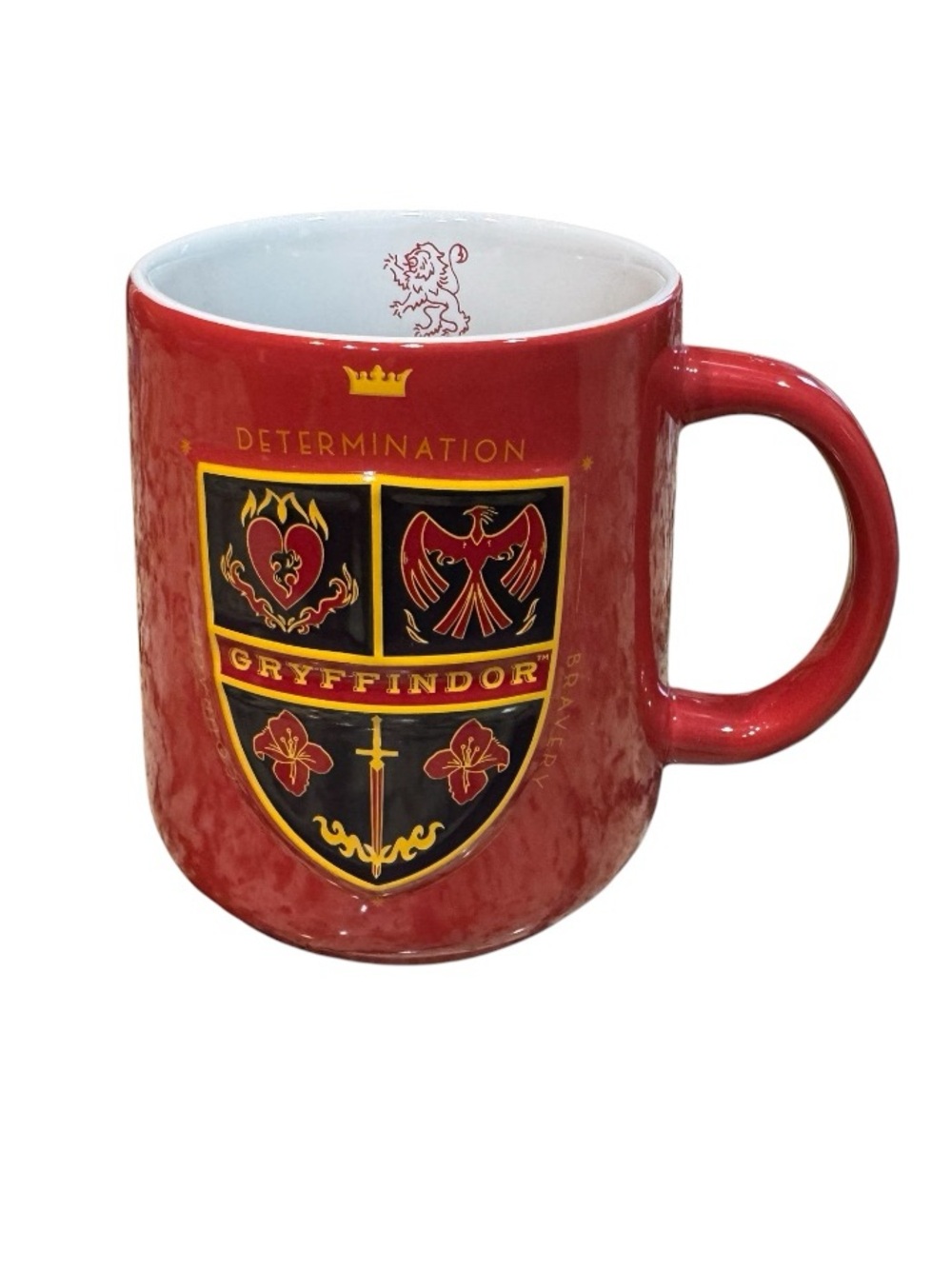 Gryffindor Red Ceramic Mug with Determination Crest